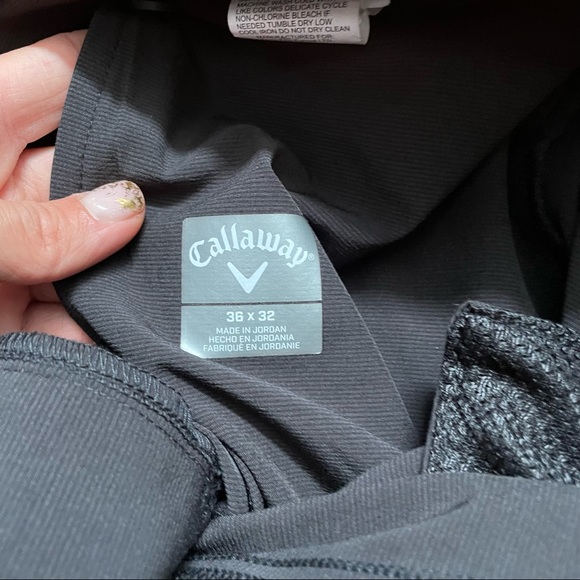 Callaway Men’s Stretch Golf Pants — Dark Grey Light Black - Picture 5 of 5